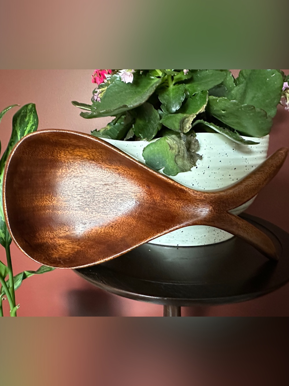 Vintage Fish Shaped Handcrafted Wooden Bowl